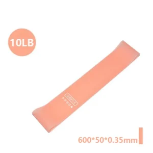 Silicone resistance band available in multiple colors for fitness and yoga exercises