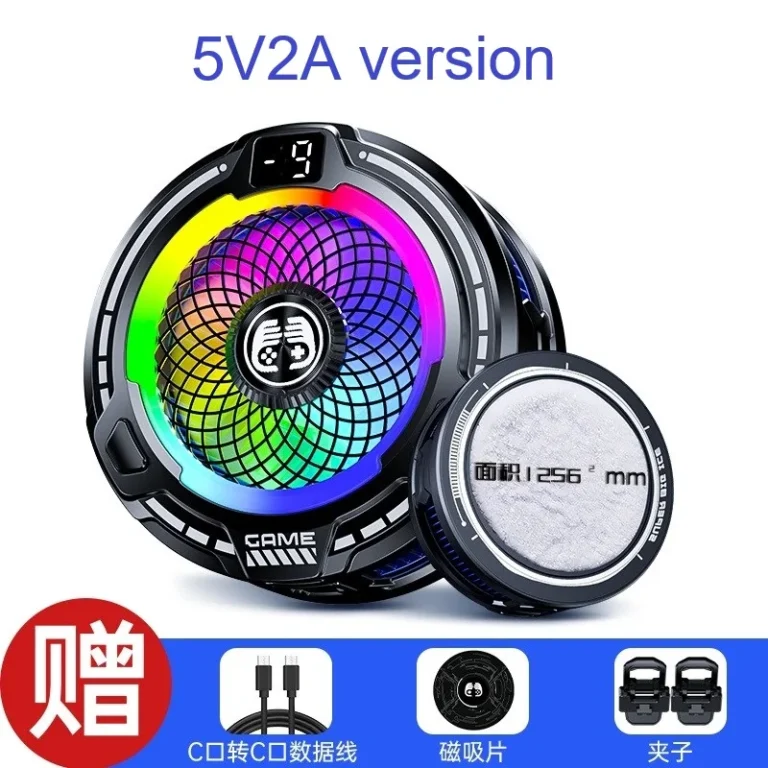 FS18 Pro 9V Semiconductor Phone Cooler with Magnetic Clip and RGB Lights