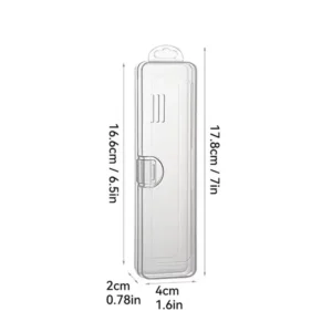 Transparent plastic travel toothbrush and toothpaste organizer case