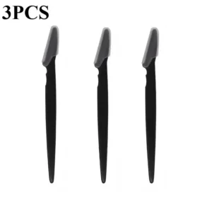 Set of black and coffee colored eyebrow trimmer blades in various quantities