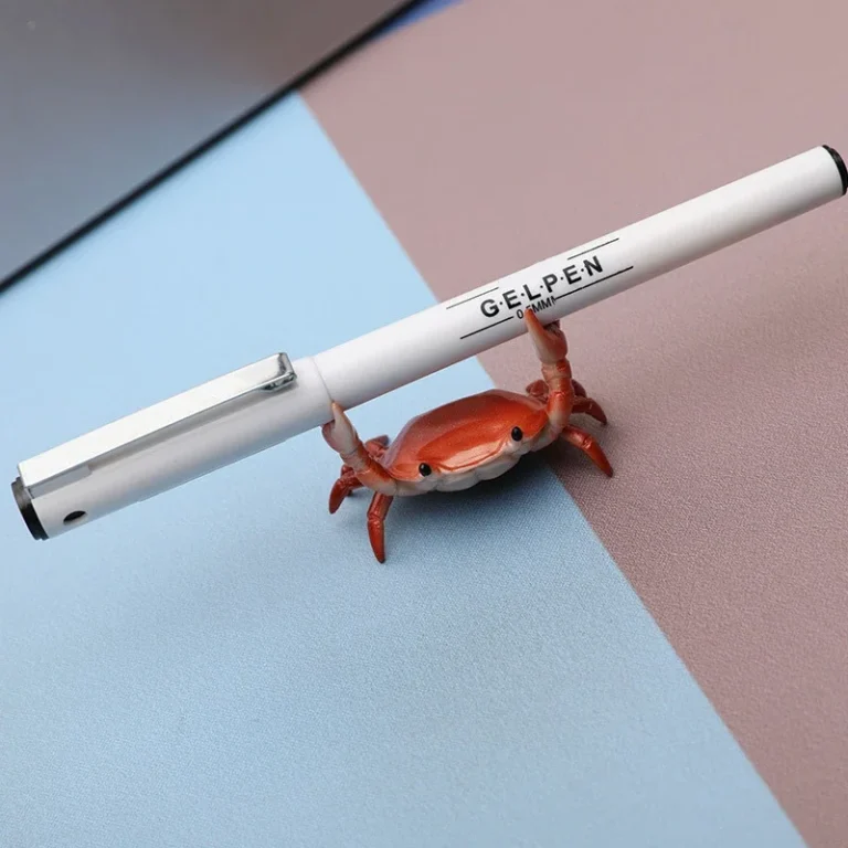 Set of 4 Colorful Crab-Shaped Desktop Pen Holders
