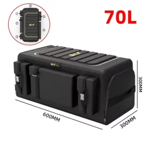 70L foldable car trunk storage organizer in oxford cloth with lid