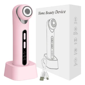 pink electric eye massager with adjustable settings