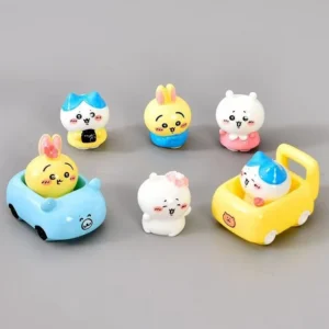 Set of 8 Chiikawa cartoon character figurines including Hachiware and Usagi