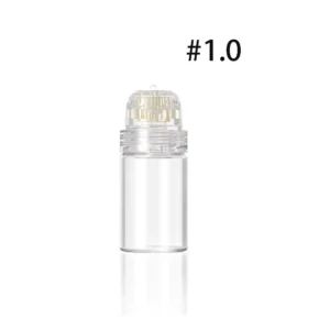 Close-up of a 20-pin 0.2mm microneedling derma stamp tool