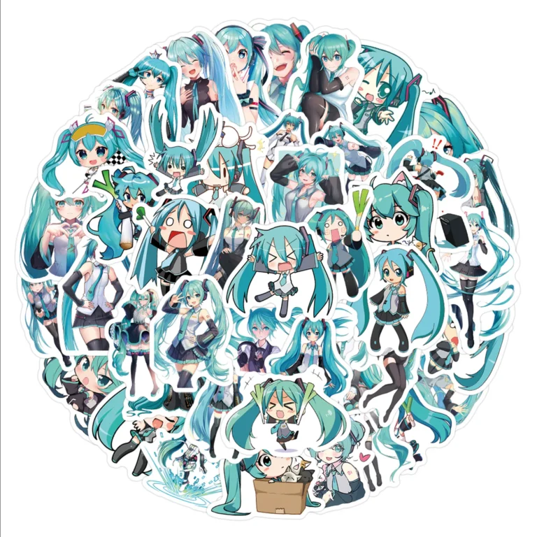 63-Piece Hatsune Miku Waterproof Sticker Set