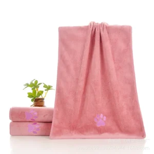 Two microfiber dog grooming towels in sizes 35x75cm and 50x100cm