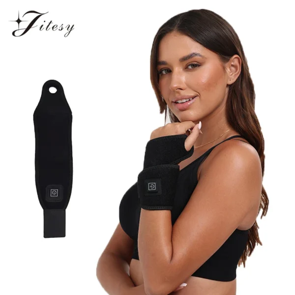 Electric wrist support band with USB cable for heating and massage