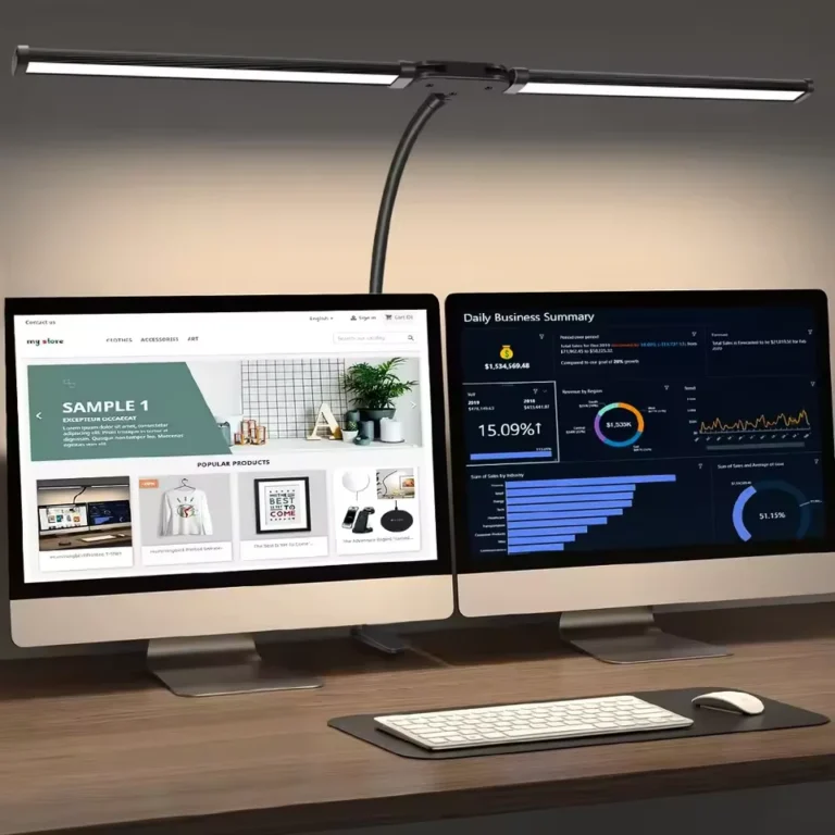 Adjustable LED Clip Desk Lamp with 3 Color Modes and 10 Brightness Levels