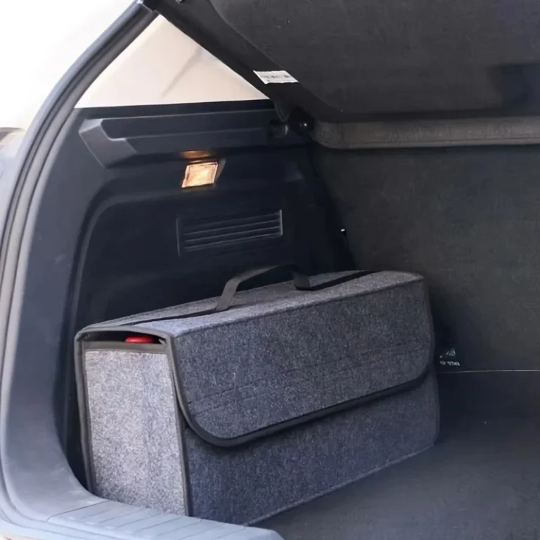Soft Felt Car Trunk Organizer Box with Anti-Slip Base, 50x15x24 cm