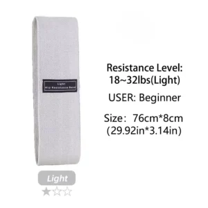 Set of fabric resistance booty bands for hip and thigh exercise