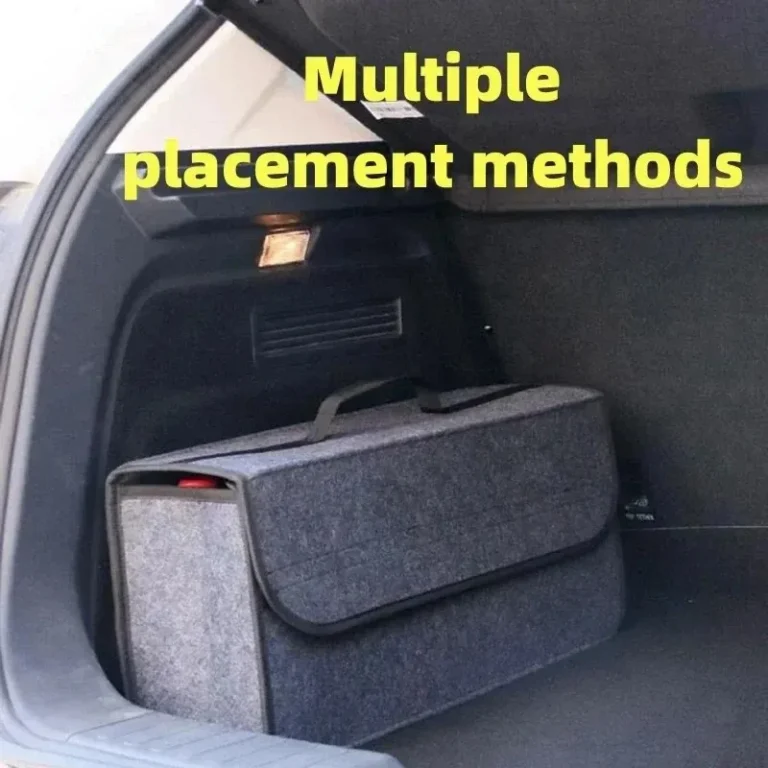 Large Soft Felt Car Trunk Storage Organizer with Anti-Slip Compartments