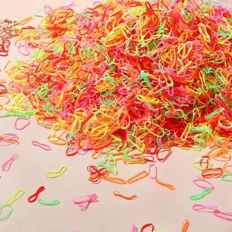 Colorful Disposable Rubber Band Hair Ties for Girls - 500/1000/2000pcs