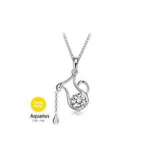 Silver choker necklace with crystal cubic zirconia snake pendant