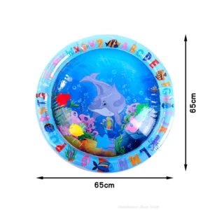 Inflatable thickened water play mat with ocean fish theme for cats and dogs