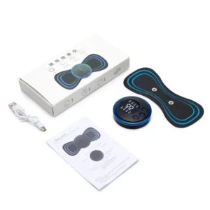 Mini electric neck massager device with remote control