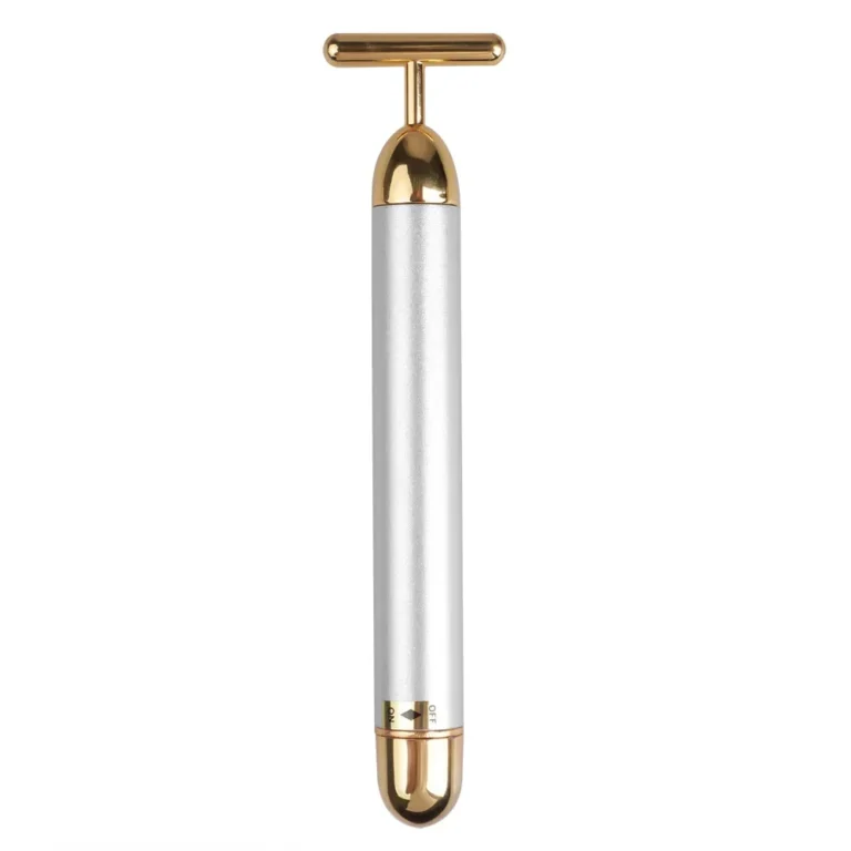24K Rose Gold T-Shaped Electric Facial Massager