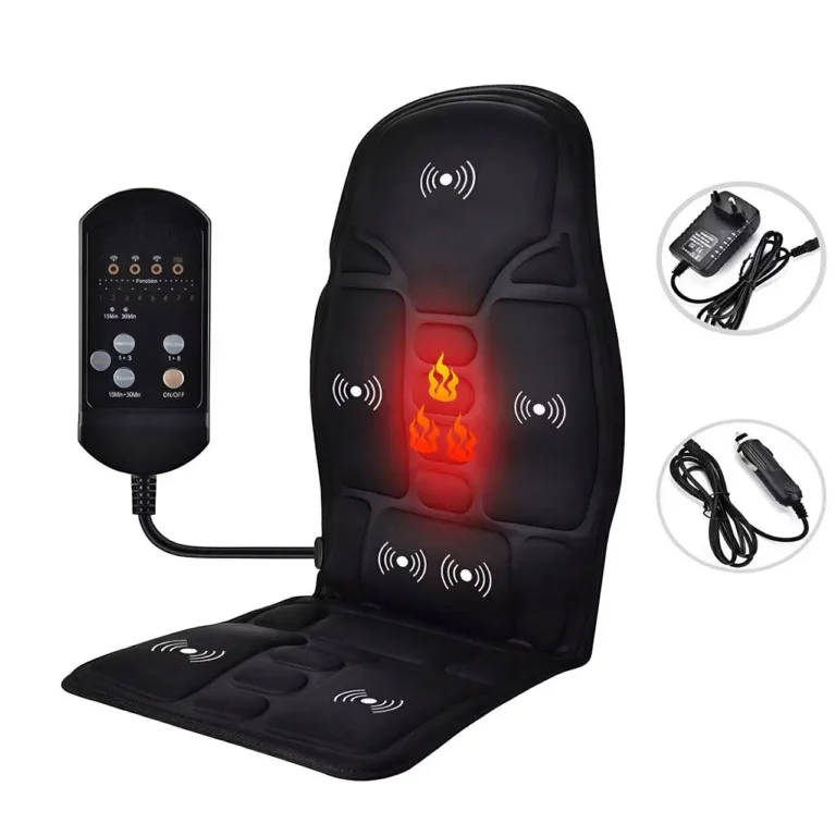 Electric Heated Car and Home Massage Cushion with Neck and Waist Vibration