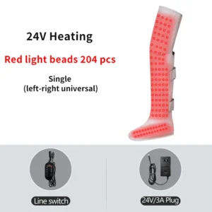 Long heated leg massager boots with vibration function