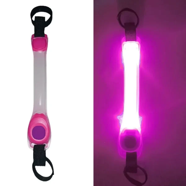 Waterproof LED dog collar with multi-color flashing light strip