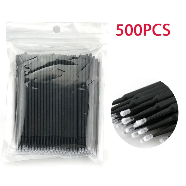 500/1000 PCS Colorful Crystal Eyelash Micro Brushes