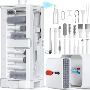 32-piece electronics cleaning tools set with brushes and picks displayed