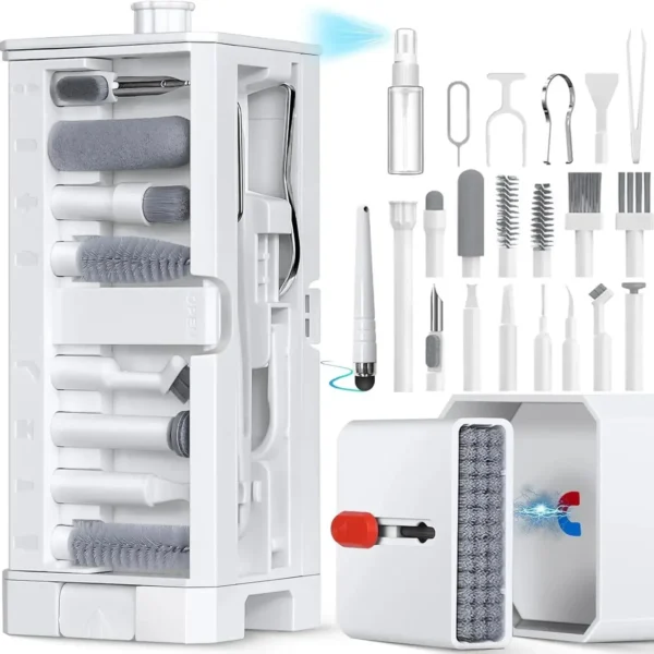 32-piece electronics cleaning tools set with brushes and picks displayed