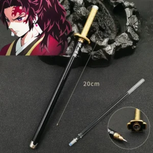 20cm alloy ballpoint pen featuring Demon Slayer characters Mitsuri Shinobu and Tanjiro