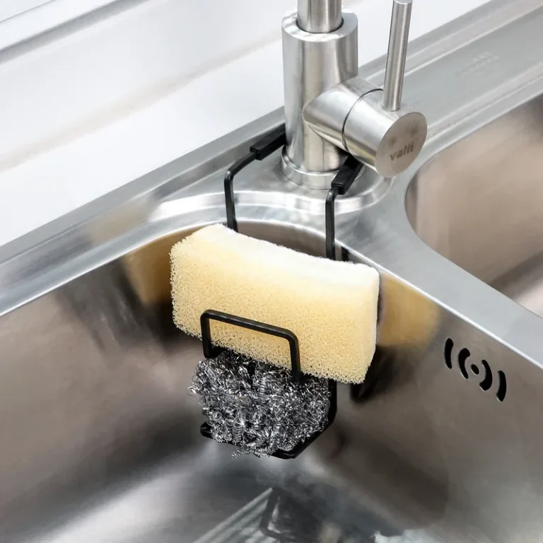 Metal Sink Drying Rack with Wall Suction and Organizer