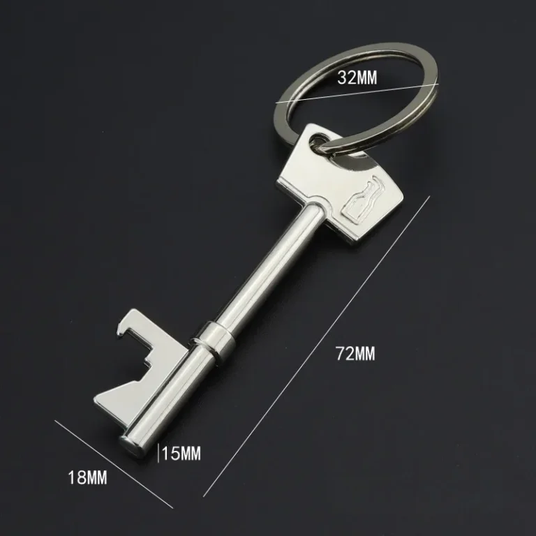 Portable Zinc Alloy Bottle Opener Keychain