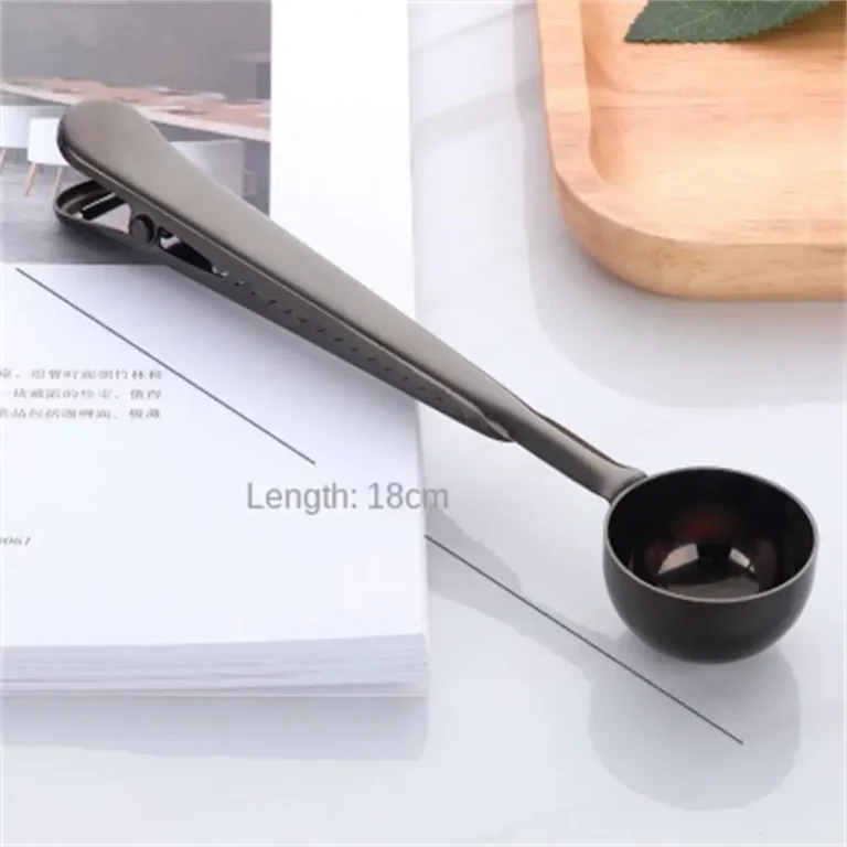 2-in-1 Stainless Steel Coffee Scoop with Sealing Clip