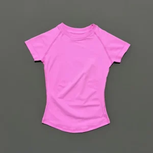 women's seamless short sleeve yoga tank top in blue