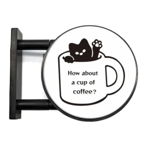 Mini luminous lightbox fridge magnet with coffee design
