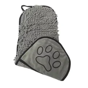 Large soft pet bath towel folded with quick-drying fabric, suitable for cats and dogs