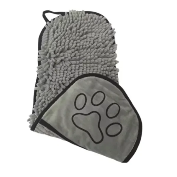 Large soft pet bath towel folded with quick-drying fabric, suitable for cats and dogs
