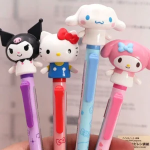 Sanrio cartoon themed ballpoint pen in assorted colors including pink, red, white, and black