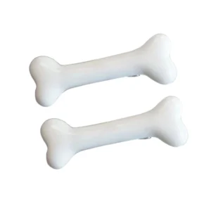 Resin cartoon dog bone shaped hair clip in acetate material
