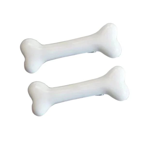 Resin cartoon dog bone shaped hair clip in acetate material