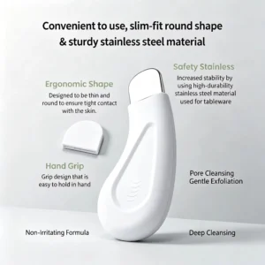 Stainless steel blackhead and whitehead removal tool in multiple colors