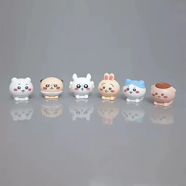 Chiikawa Hachiware & Usagi Raincoat Figurine Set - 6 Pieces