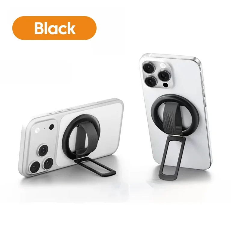 180° Rotating Magnetic Phone Holder with Dual-Sided Grip for MagSafe