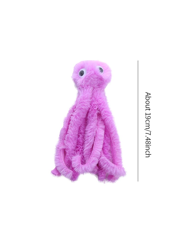 Plush Octopus Cat Toy with Bite-Resistant Design